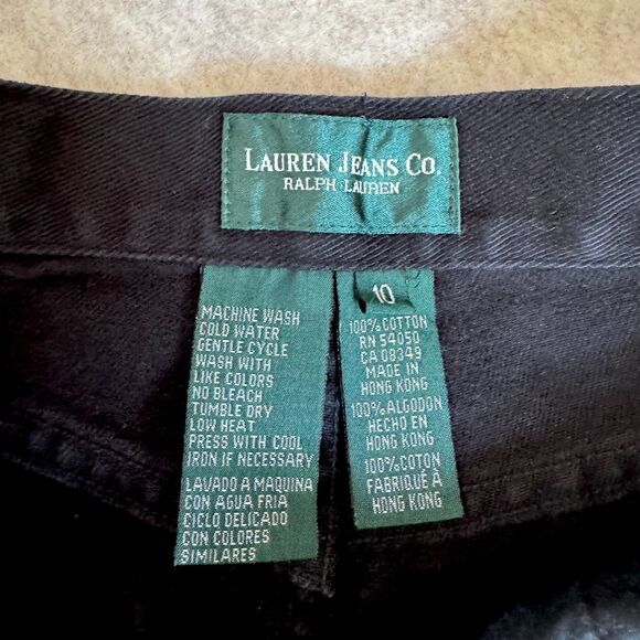 Vtg y2k Ralph Lauren black straight high rise jeans women’s 10 (fits 6/8) READ - Picture 4 of 10